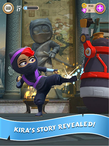 A delightful scene of a playful, clumsy ninja attempting a jump, capturing the essence of fun and adventure in the game.