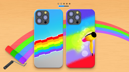 A vibrant and creative phone case design showcasing the blend of colors and patterns, symbolizing the limitless possibilities of personalization and self-expression through the DIY Phone Case App.