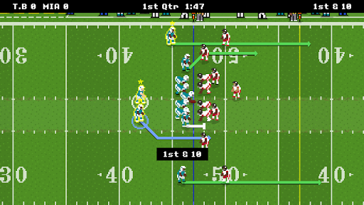 The Retro Bowl mobile game captures the nostalgic spirit of classic football games, blending pixelated graphics with modern gameplay mechanics for an engaging experience.