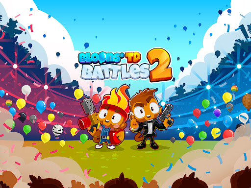 A vibrant, strategic battlefield in the world of Bloons TD Battles 2, full of action and competitive spirit.