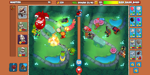 A vibrant, strategic battlefield in the world of Bloons TD Battles 2, full of action and competitive spirit.