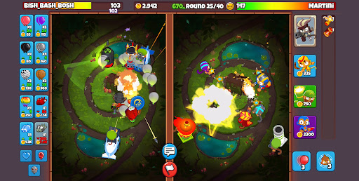 A vibrant, strategic battlefield in the world of Bloons TD Battles 2, full of action and competitive spirit.