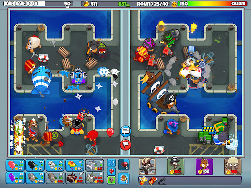 A vibrant, strategic battlefield in the world of Bloons TD Battles 2, full of action and competitive spirit.