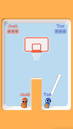 Exciting moment in the Basket Battle Game, highlighting the thrill and competitiveness of mobile gaming.