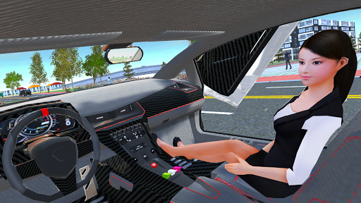 A thrilling experience of driving a sleek sports car on an open road, capturing the excitement and freedom of the Car Simulator game.