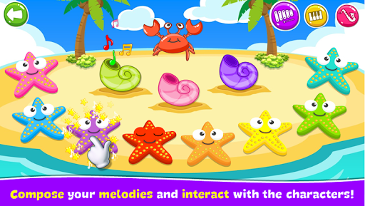 A joyful child exploring music through a colorful and engaging app, symbolizing creativity and learning.