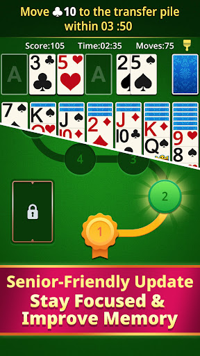 A soothing and relaxing card game experience awaits with Solitaire Large Card, ensuring an enjoyable time for all players.