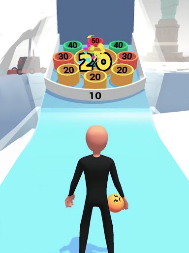 An exhilarating moment of scoring high in a vibrant and engaging skee ball game, evoking nostalgia and excitement.