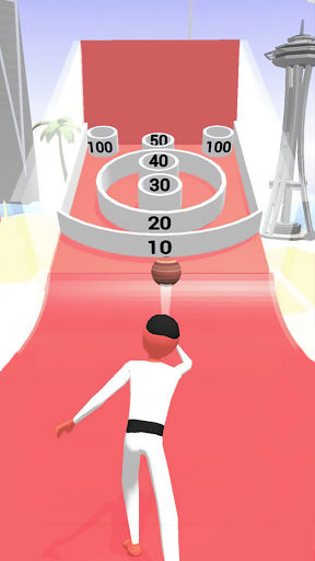 An exhilarating moment of scoring high in a vibrant and engaging skee ball game, evoking nostalgia and excitement.