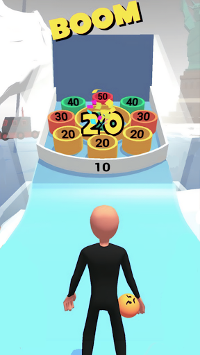 An exhilarating moment of scoring high in a vibrant and engaging skee ball game, evoking nostalgia and excitement.