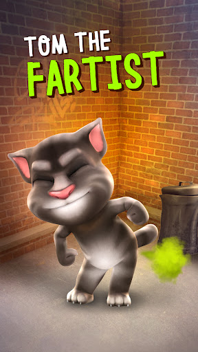 A playful and interactive virtual pet cat named Tom, engaging with users through touch and voice in a fun and lively manner.