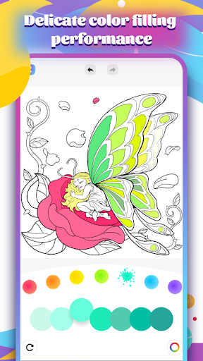 A serene and calming digital world of vibrant colors and intricate designs, depicting relaxation and creativity.