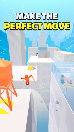 Excitement and thrill of parkour racing captured in a vibrant, dynamic scene.