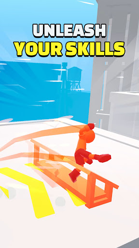 Excitement and thrill of parkour racing captured in a vibrant, dynamic scene.