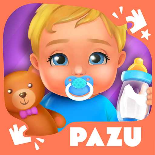 A vibrant and playful scene of a virtual baby fashion makeover with colorful outfits and accessories, evoking creativity and fun.