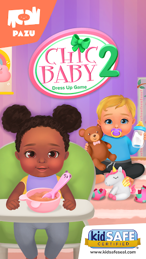 A vibrant and playful scene of a virtual baby fashion makeover with colorful outfits and accessories, evoking creativity and fun.