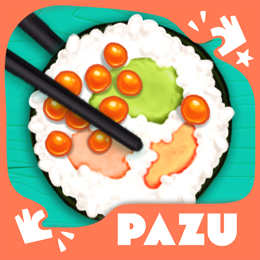 A joyful representation of sushi-making, capturing the excitement and creativity of becoming a sushi chef through an engaging and educational app experience.