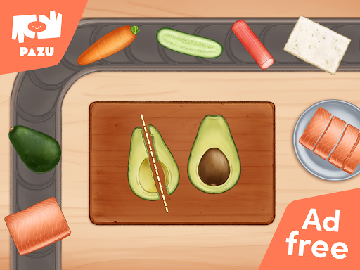 A joyful representation of sushi-making, capturing the excitement and creativity of becoming a sushi chef through an engaging and educational app experience.