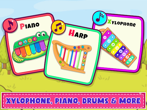 A child gleefully playing on a colorful piano keyboard, expressing joy and creativity through music.