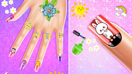 A colorful and vibrant depiction of a nail art design, symbolizing creativity and fashion.