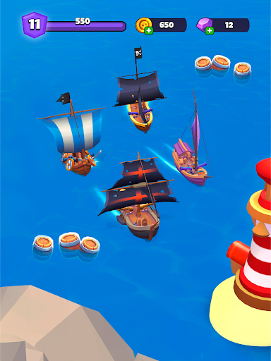 A thrilling and adventurous pirate setting, depicting a pirate ship sailing under the moonlight with a sense of excitement and mystery.