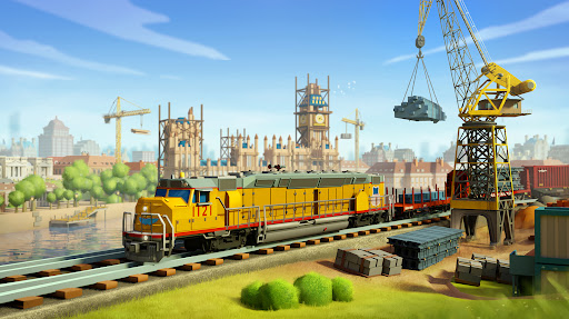 An exciting train journey filled with strategy, community, and stunning visuals, capturing the thrill of building a railway empire in Train Station 2.