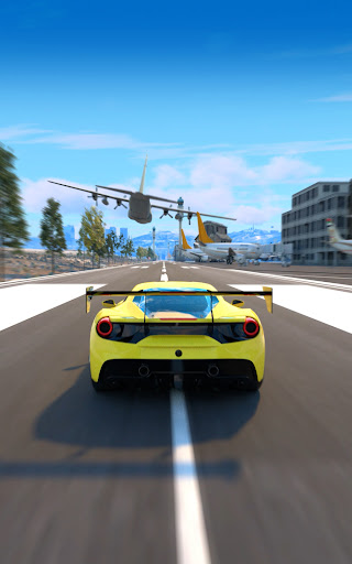 A thrilling airplane soaring through vibrant skies, capturing the excitement and adventure of the Plane Chase App.