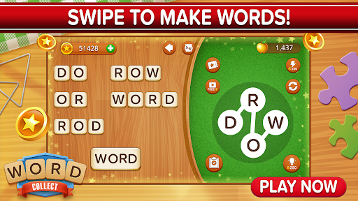 A captivating word puzzle game interface, inviting players to engage their minds and expand their vocabulary.