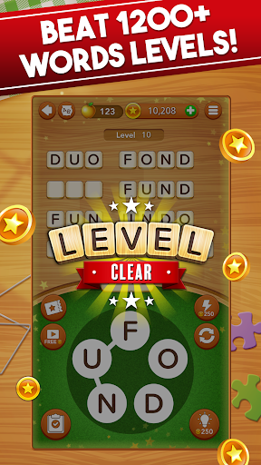 A captivating word puzzle game interface, inviting players to engage their minds and expand their vocabulary.