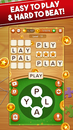 A captivating word puzzle game interface, inviting players to engage their minds and expand their vocabulary.