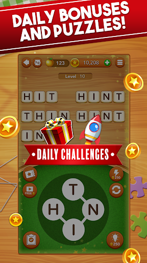 A captivating word puzzle game interface, inviting players to engage their minds and expand their vocabulary.