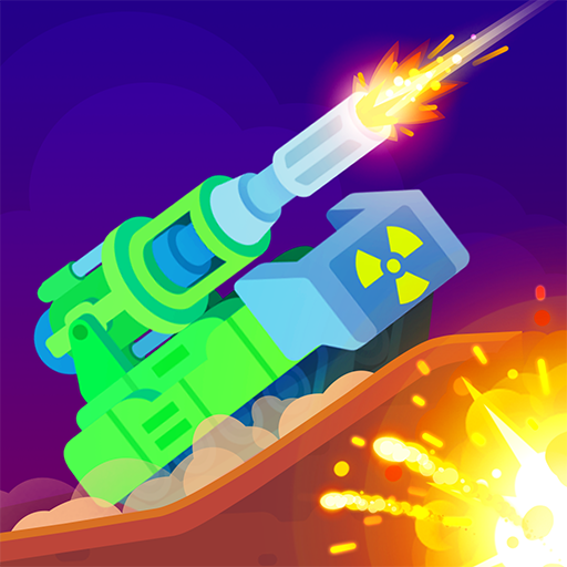 A thrilling depiction of tank battles with vibrant explosions and strategic maneuvers, capturing the excitement and intensity of the Tank Stars game.