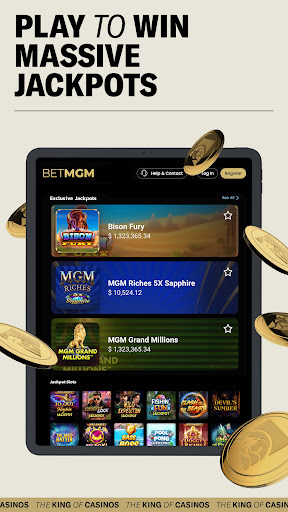 An exciting and dynamic visual representation of the gaming experience offered by the MGM Casino App, capturing the thrill and enjoyment of online casino games.