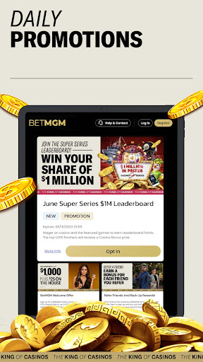 An exciting and dynamic visual representation of the gaming experience offered by the MGM Casino App, capturing the thrill and enjoyment of online casino games.