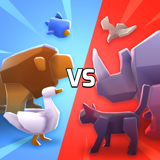 A fierce battle scene in the Animal Warfare game, where diverse animals engage in strategic combat, evoking a sense of adventure and excitement.