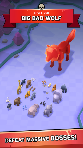 A fierce battle scene in the Animal Warfare game, where diverse animals engage in strategic combat, evoking a sense of adventure and excitement.