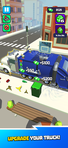 A colorful and engaging depiction of waste management with animated characters actively sorting and recycling garbage, showcasing the fun and educational aspects of the Garbage Mobile Game.