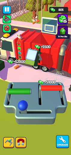 A colorful and engaging depiction of waste management with animated characters actively sorting and recycling garbage, showcasing the fun and educational aspects of the Garbage Mobile Game.