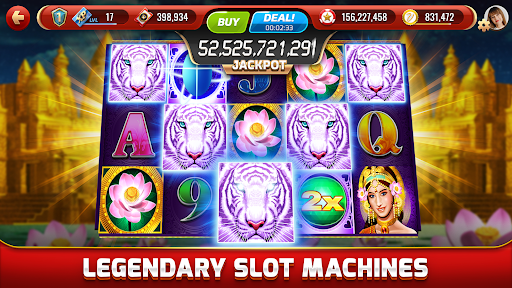 An exciting virtual casino experience full of slot machines, vibrant lights, and the thrill of winning big.