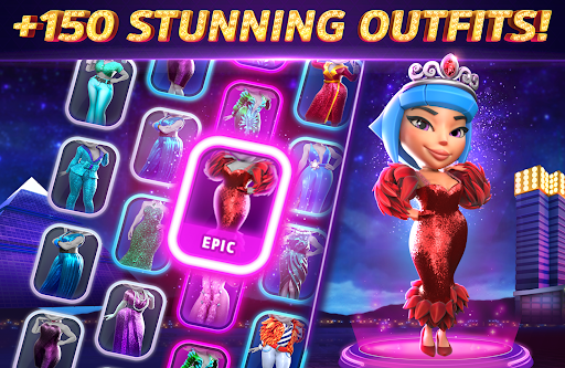 An exciting and vibrant depiction of Las Vegas casino atmosphere, capturing the thrill and allure of slot machines and gaming fun.