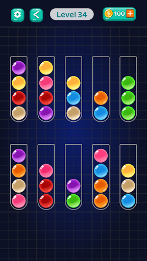 A vibrant and colorful display of balls in tubes, symbolizing the engaging and challenging nature of the Ball Sort Puzzle game.