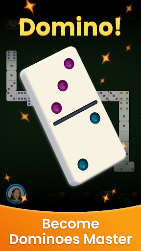 A thrilling and engaging experience of playing dominoes on a mobile platform, capturing the essence of classic gameplay with a modern twist.