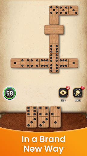 A thrilling and engaging experience of playing dominoes on a mobile platform, capturing the essence of classic gameplay with a modern twist.