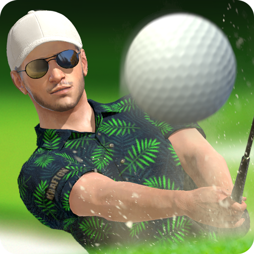 A golfer joyfully swings on a virtual golf course, embodying the thrill and excitement of the Golf King game.