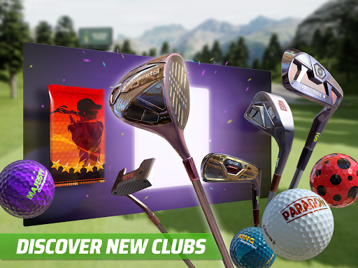 A golfer joyfully swings on a virtual golf course, embodying the thrill and excitement of the Golf King game.