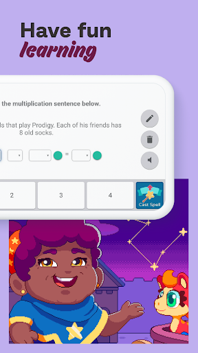 A child joyfully engaging with math through the Prodigy app, encapsulating the fun and educational spirit of the game.