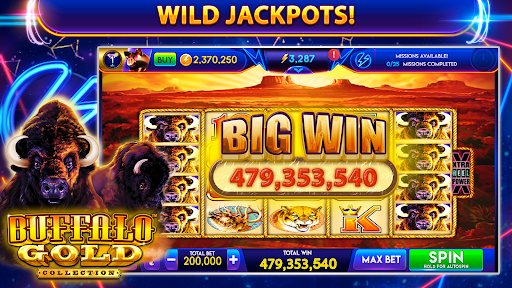 A vibrant and thrilling casino slot machine game that captures the excitement and anticipation of a real casino, with bright lights and spinning reels enticing players to try their luck.