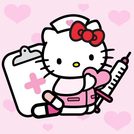 A joyful child playing the Hello Kitty Doctor Hospital Game, exploring the whimsical world of medicine with enthusiasm and curiosity.