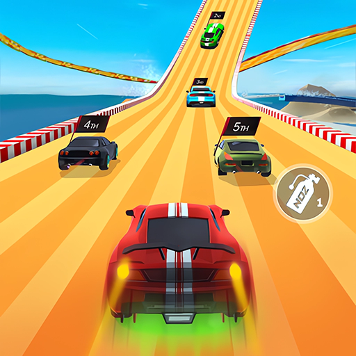 A thrilling depiction of high-speed racing, showcasing the excitement and dynamic nature of Race Master: Stunt Drift Racing Car Games.