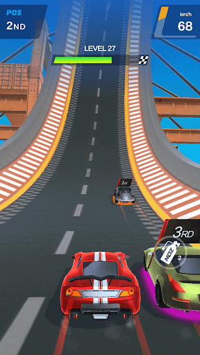 A thrilling depiction of high-speed racing, showcasing the excitement and dynamic nature of Race Master: Stunt Drift Racing Car Games.